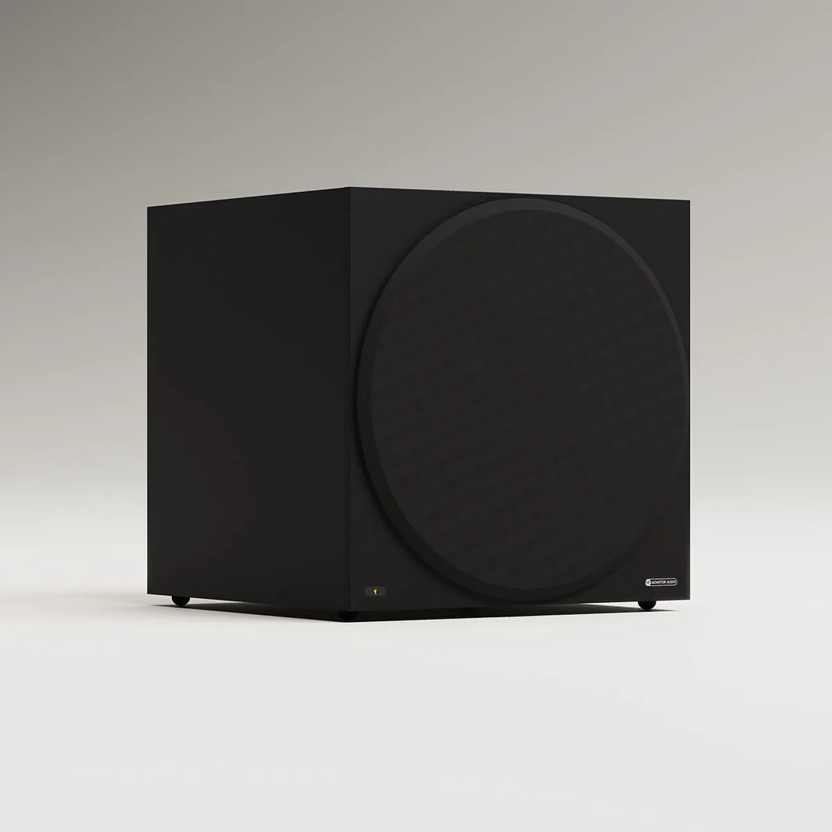 Monitor Audio Vestra W15 – vista laterale con condotto reflex e dimensioni cabinet