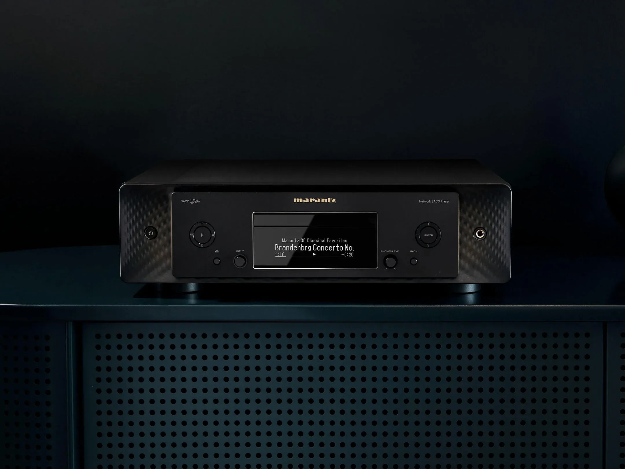 Marantz SACD 30n – lettore SACD/CD con streaming HEOS e DAC Hi-Res, vista frontale