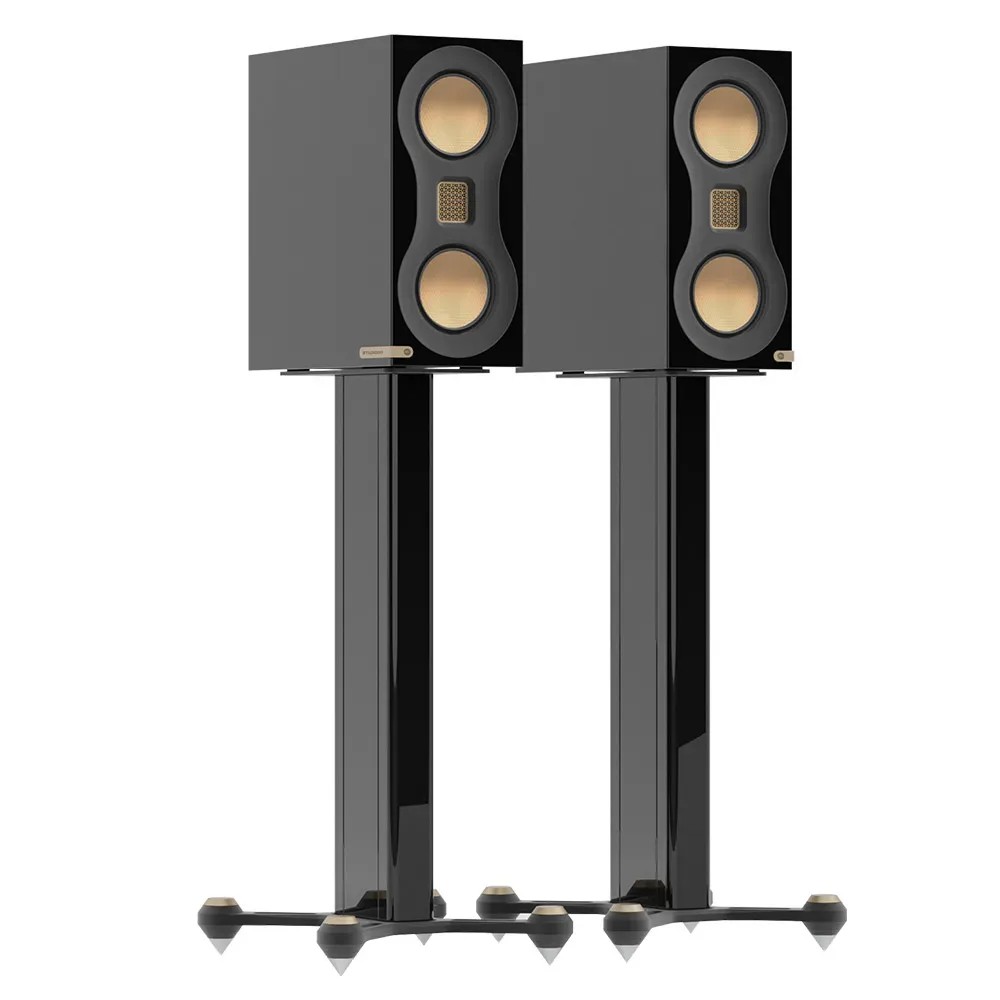 Monitor Audio Studio 89 Stand – vista posteriore con base e sistema di punte regolabili