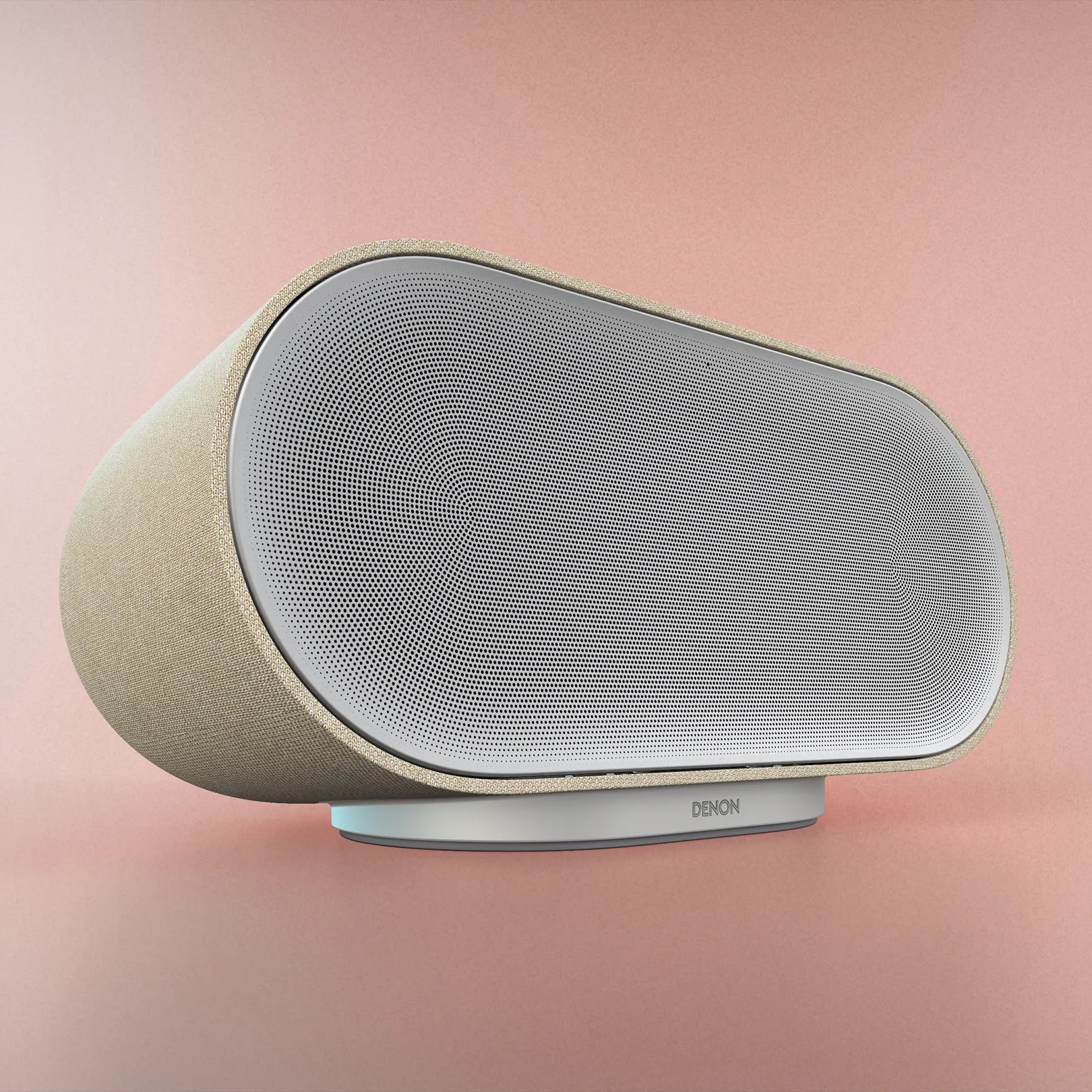 Denon Home 600 – finitura Stone in ambiente open space, vista laterale