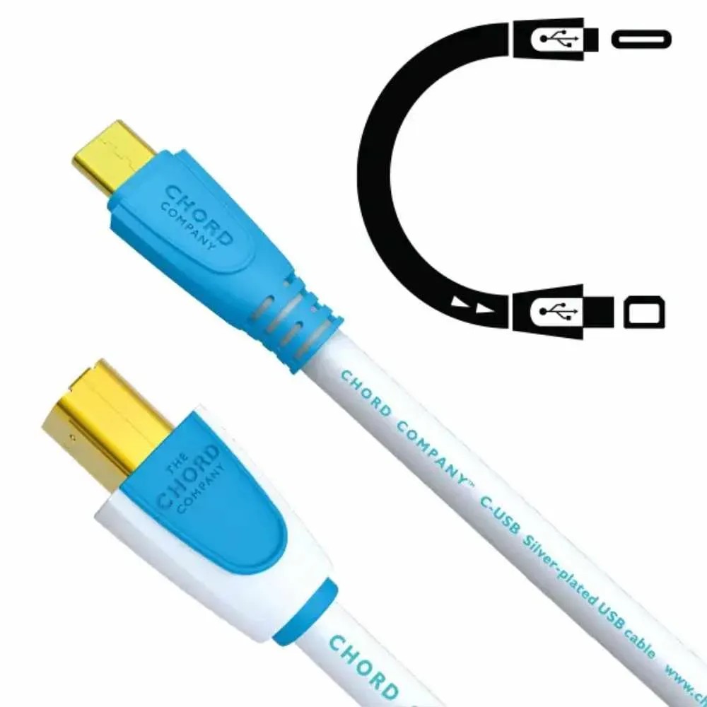 Chord C-USB – connettore USB-A e USB-B, finitura metallo