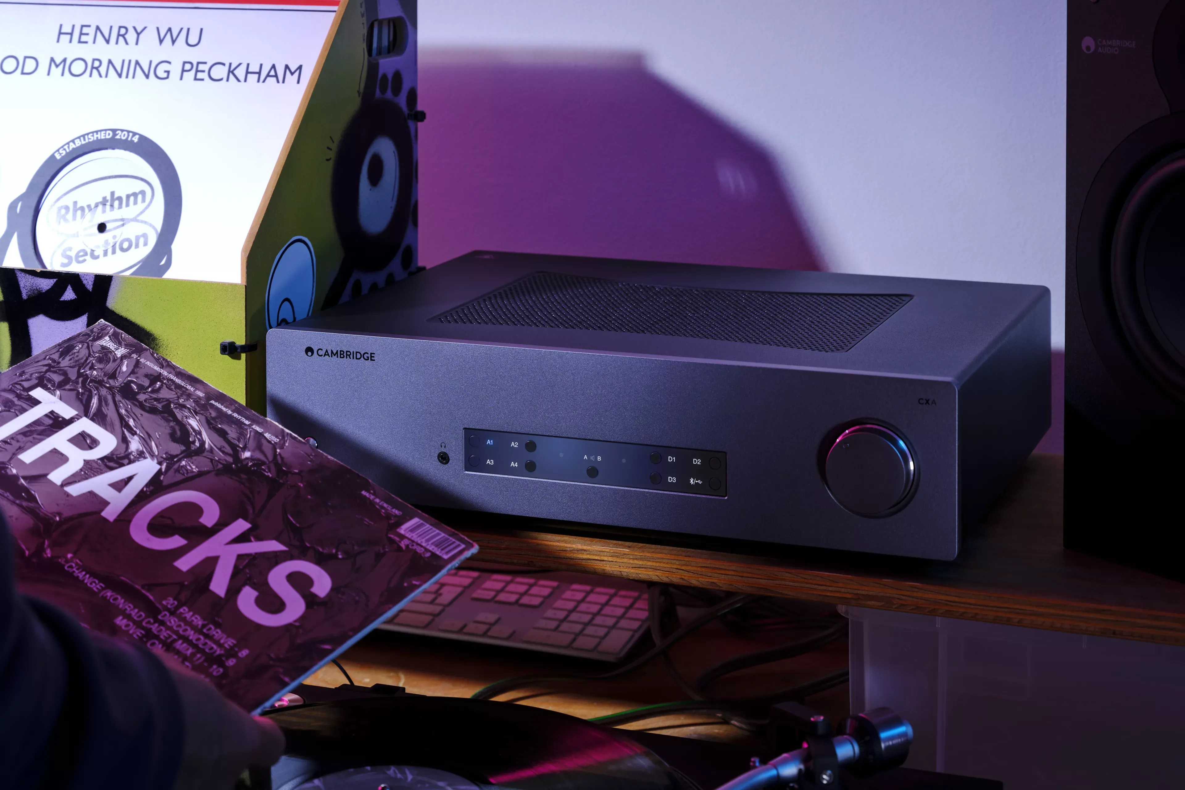 Cambridge Audio CXA81 Mk II – amplificatore integrato stereo, pannello frontale in Grigio Lunare