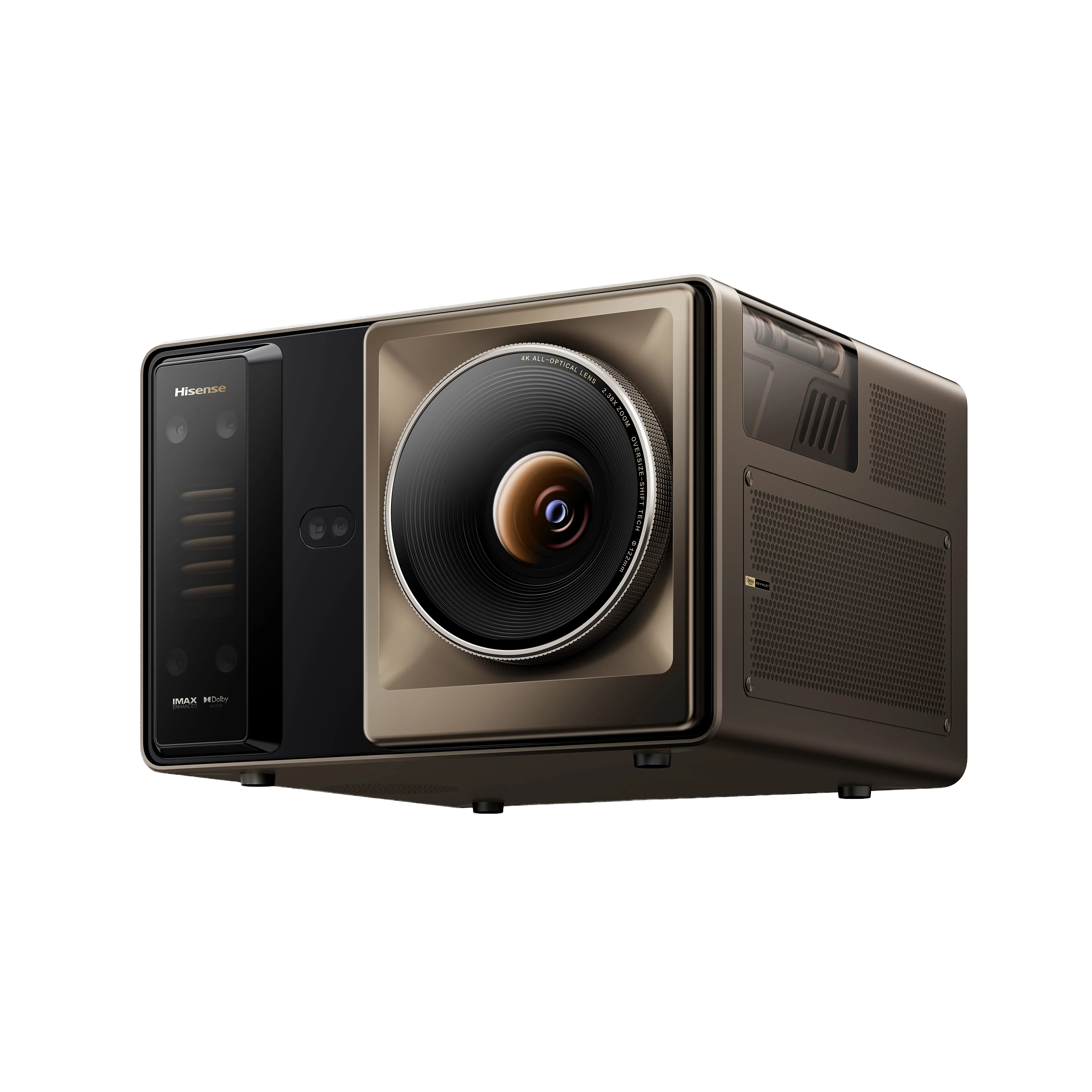 Hisense XR10 – vista laterale con pannello connessioni HDMI, USB ed Ethernet