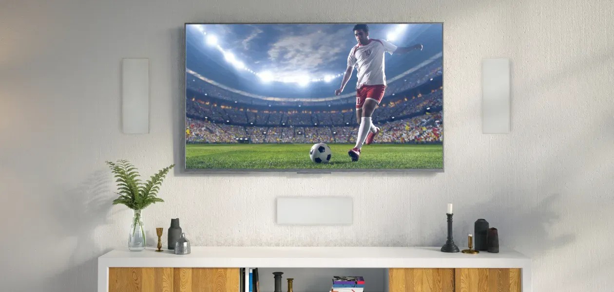 Monitor Audio WSS430 – flagship Super Slim, tweeter MPD ruotabile, profilo 50mm, finitura bianca