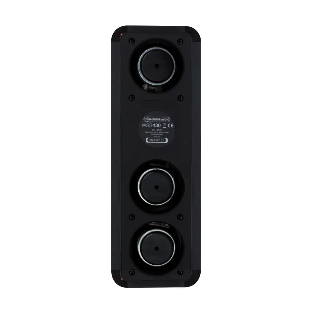 Monitor Audio WSS430 – driver C-CAM dished 76mm, calotta invertita e sistema under-hung, dettaglio