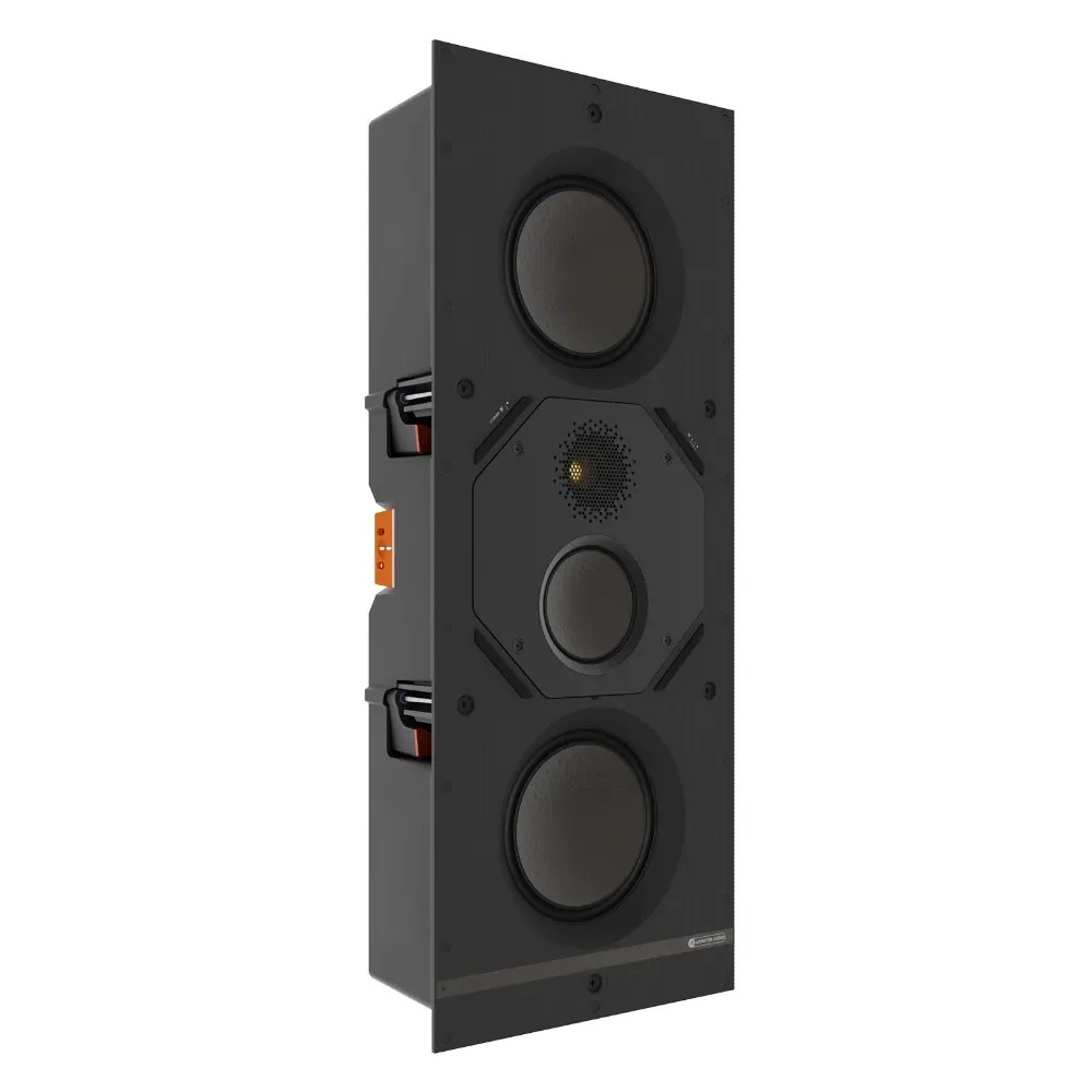 Monitor Audio W2M-CP – back box sigillata con materiale fonoassorbente, sezione in parete