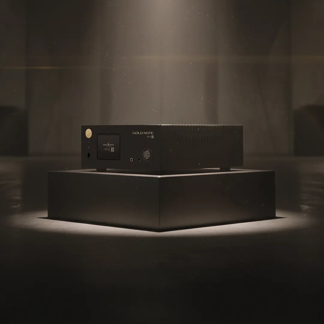 Gold Note HP-5.2 – pannello posteriore con ingressi RCA, XLR, USB-C e uscite di linea