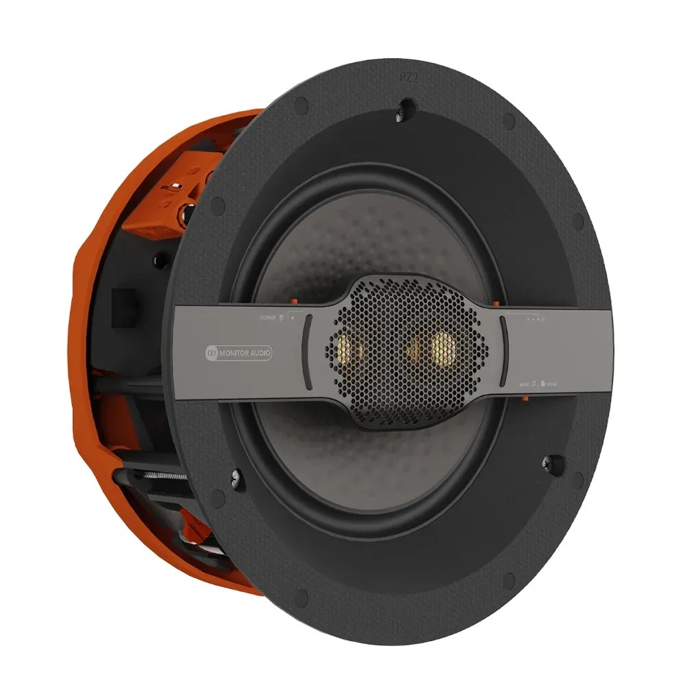 Monitor Audio C2M-T2X – i 2 tweeter C-CAM e il woofer RST II dual-coil, layout frontale