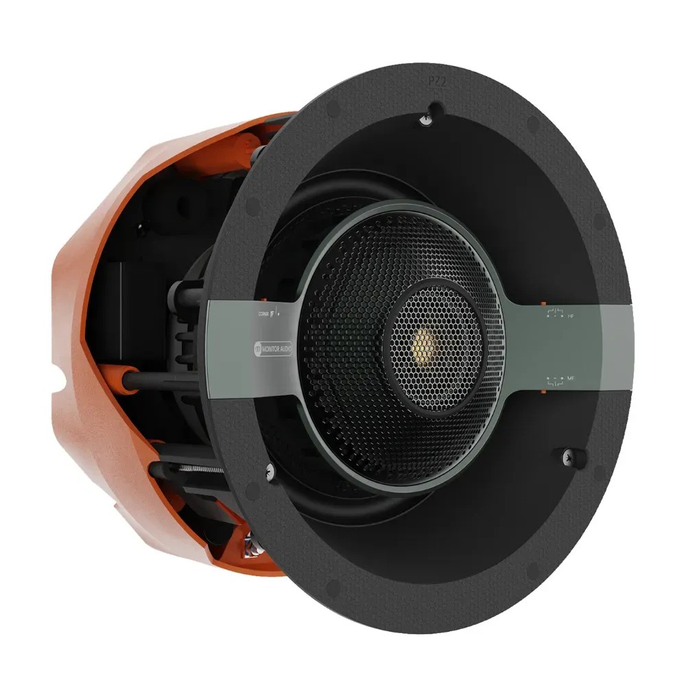 Monitor Audio C3M – driver RDT III 178mm, IDC II midrange 102mm e tweeter IDC II 25mm, dettaglio 3 vie