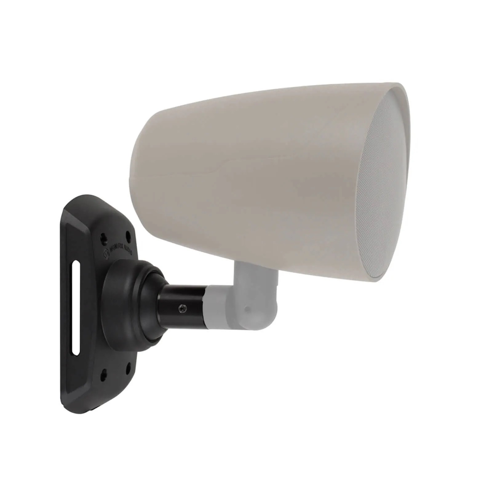 Monitor Audio CLG-MOUNT – installazione su albero con CLG160, dettaglio fissaggio con cinghia o fascette