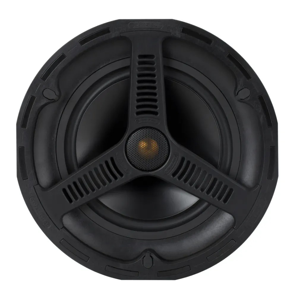 Monitor Audio AWC280 – driver C-CAM 203mm anodizzato nero e tweeter Gold Dome, profondità 97.6mm, foro 247mm