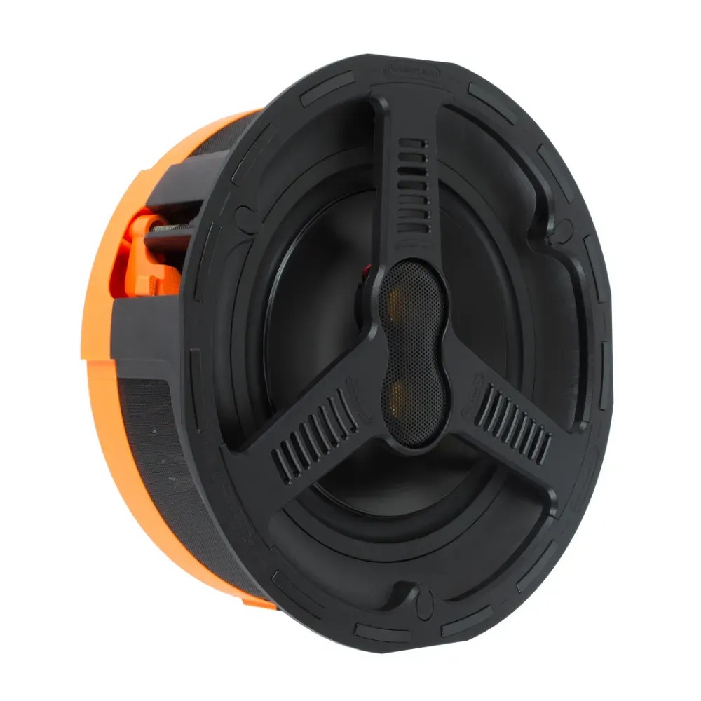 Monitor Audio AWC280-T2 – installazione in soffitto di piscina coperta o grande spa, griglia SS430 Ø285mm verniciata
