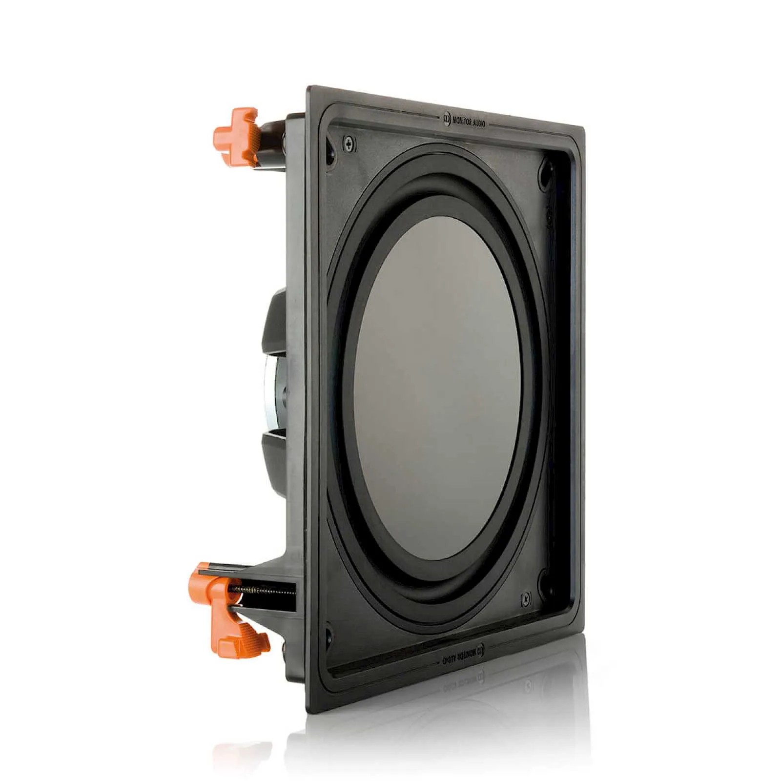 Monitor Audio IWS-10 – sezione membrana piatta RDT: pelli C-CAM 40 micron su nucleo Nomex honeycomb, polo ventilato