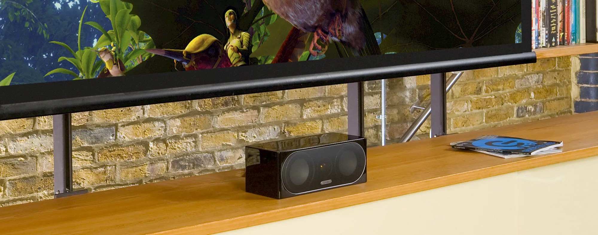 Monitor Audio Radius 200 3G – center channel per scaffale, 2× C-CAM 4 pollici, tweeter Gold Dome, finitura Satin White su mobile TV