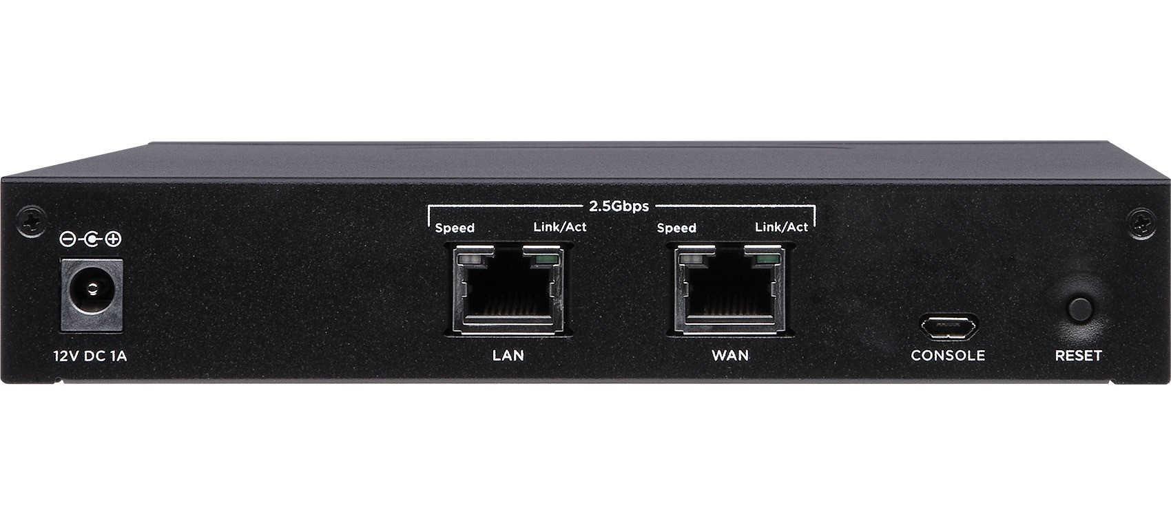 Araknis AN-220-RT – router VPN compatto serie 220, interfaccia 2.5G WAN/LAN, design fanless, installazione rack VersaBox parete