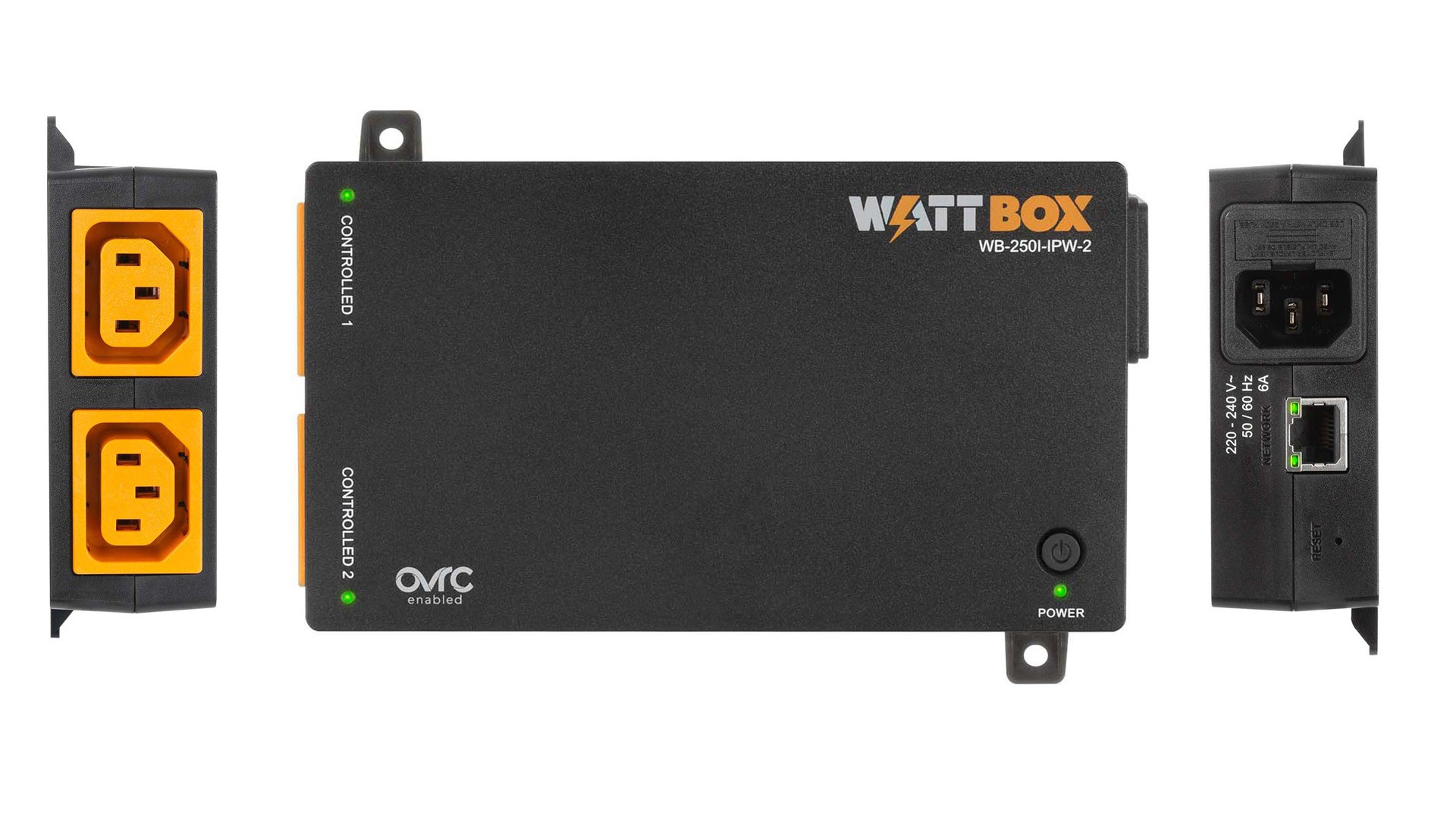 WattBox WB-250I-IPW-2 – PDU compatta versione europea 2 prese VDE, dimensioni ridotte 169×36×117mm, connessione Wi-Fi ed Ethernet