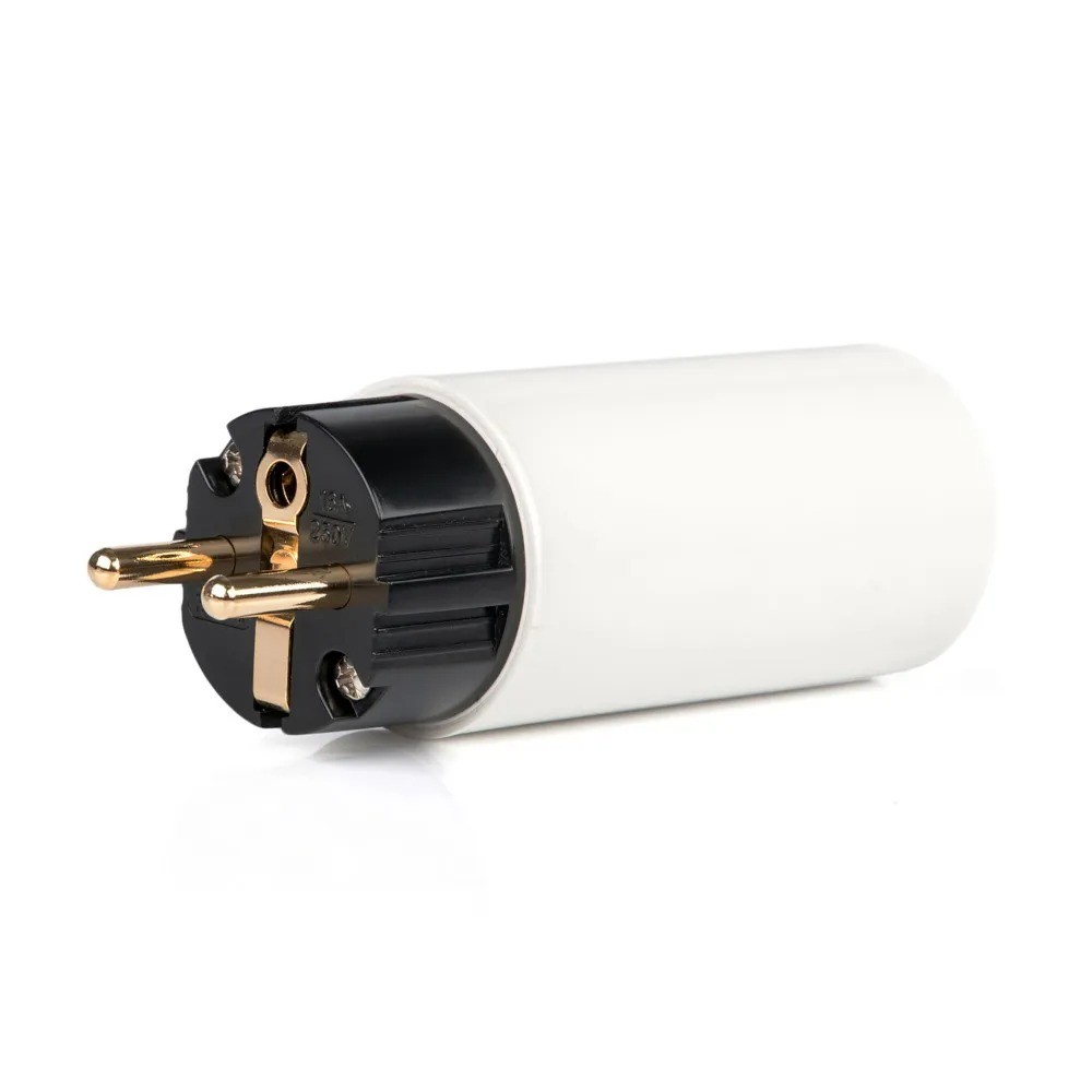 iFi AC iPurifier – socket 4mm banana per cavo di terra supplementare, schema collegamento parallelo, ø40×115mm forma cilindrica EU