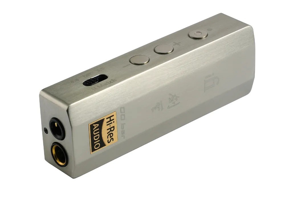 iFi GO Bar Kensei – dongle DAC acciaio inossidabile giapponese, 65×22×13.2mm, pulsanti laterali K2HD XBass XSpace iEMatch Turbo, 4.4mm e 3.5mm