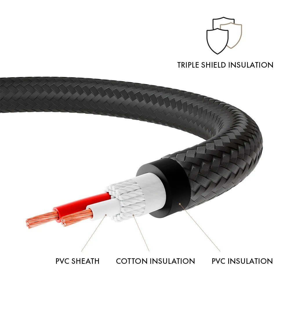 Triangle Black Serie – dettaglio banana plug 4mm placcato oro, connessione rapida su binding post diffusore, conduttore OFC nero flessibile