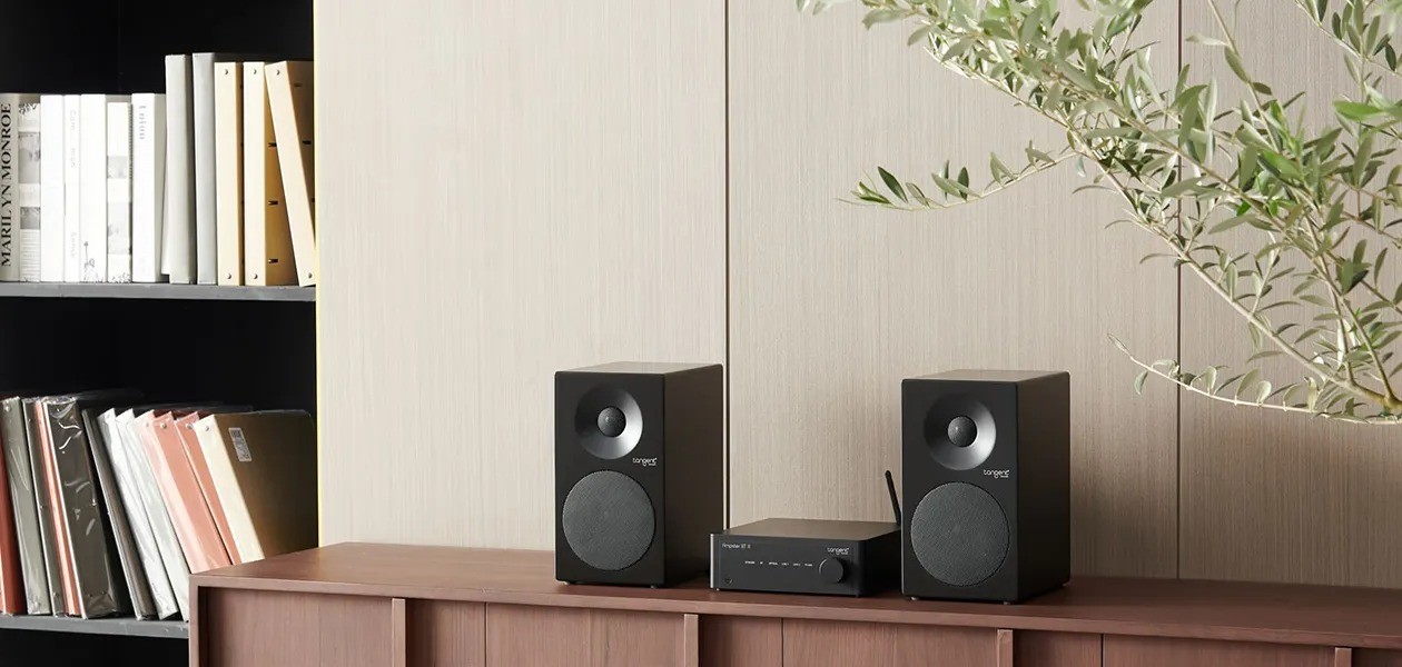 Tangent Spectrum II X4 – diffusori bookshelf compatti design scandinavo, finitura satin black, tweeter 1 pollice, mid-woofer 4 pollici cellulosa