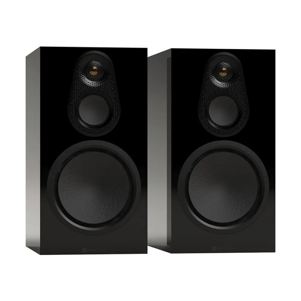 Monitor Audio Silver 100 8G – finitura High Gloss Black, dettaglio woofer e midrange dedicato