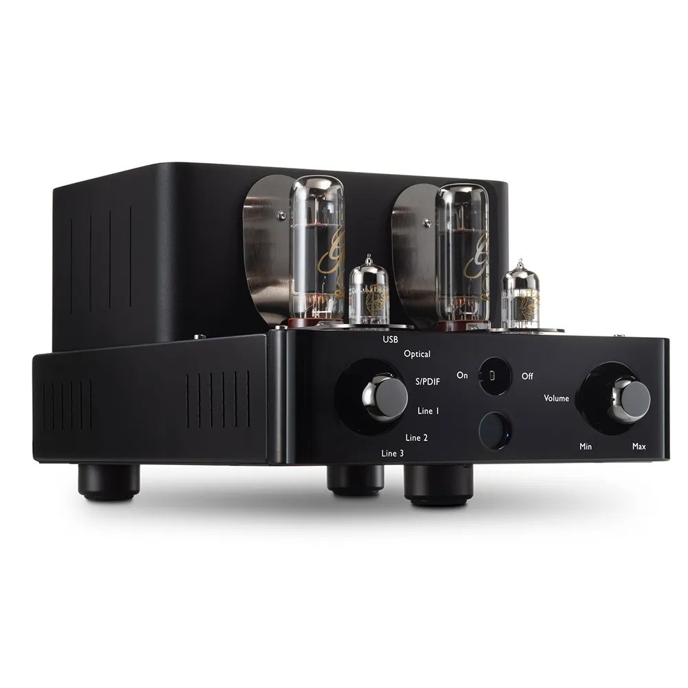 Unison Simply Italy Black Edition – dettaglio valvole KT77 Gold Lion e trasformatore di uscita a 5 sezioni
