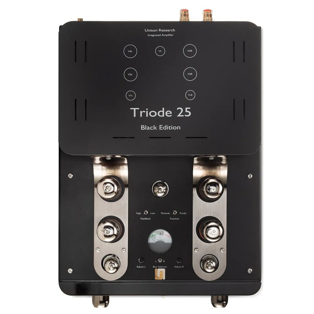 Unison Triode 25 Black Edition – dettaglio valvole KT77 Gold Lion in configurazione push-pull